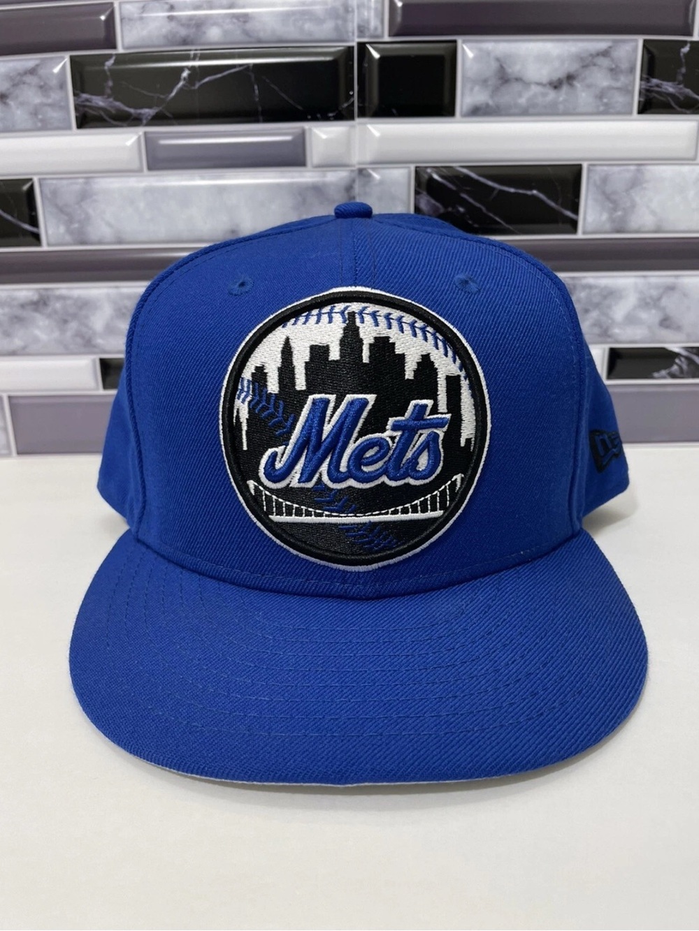 Men’s 59fifty New Era New York Mets Fitted Cap Royal Blue size 7 7/8 Big Logo
